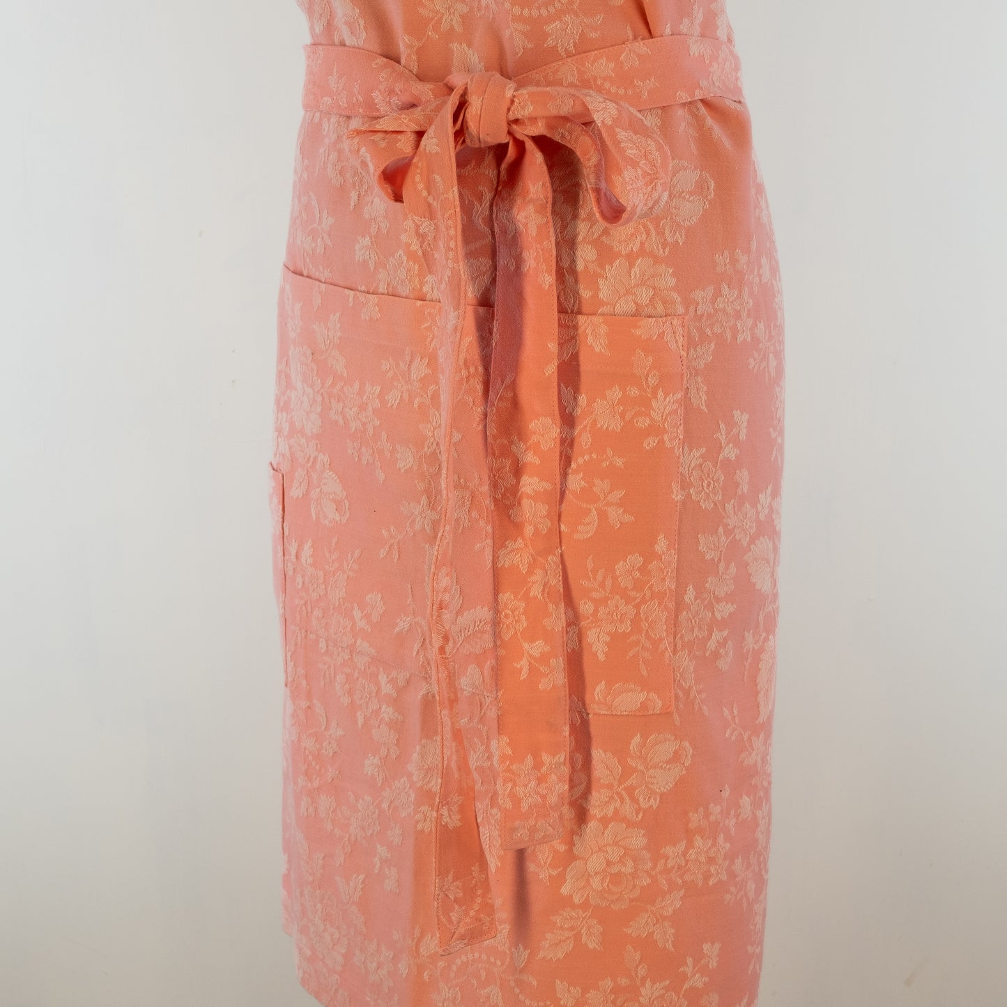 Large, pink ticking apron - for baking, cooking, gardening, chef's, gift, unisex, barbecue