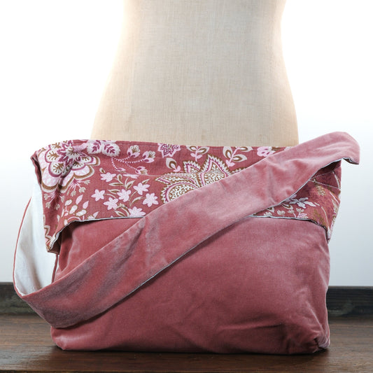 Slouchy tote bag with decorative cuff. Office, college, gym, beach, nappy bag