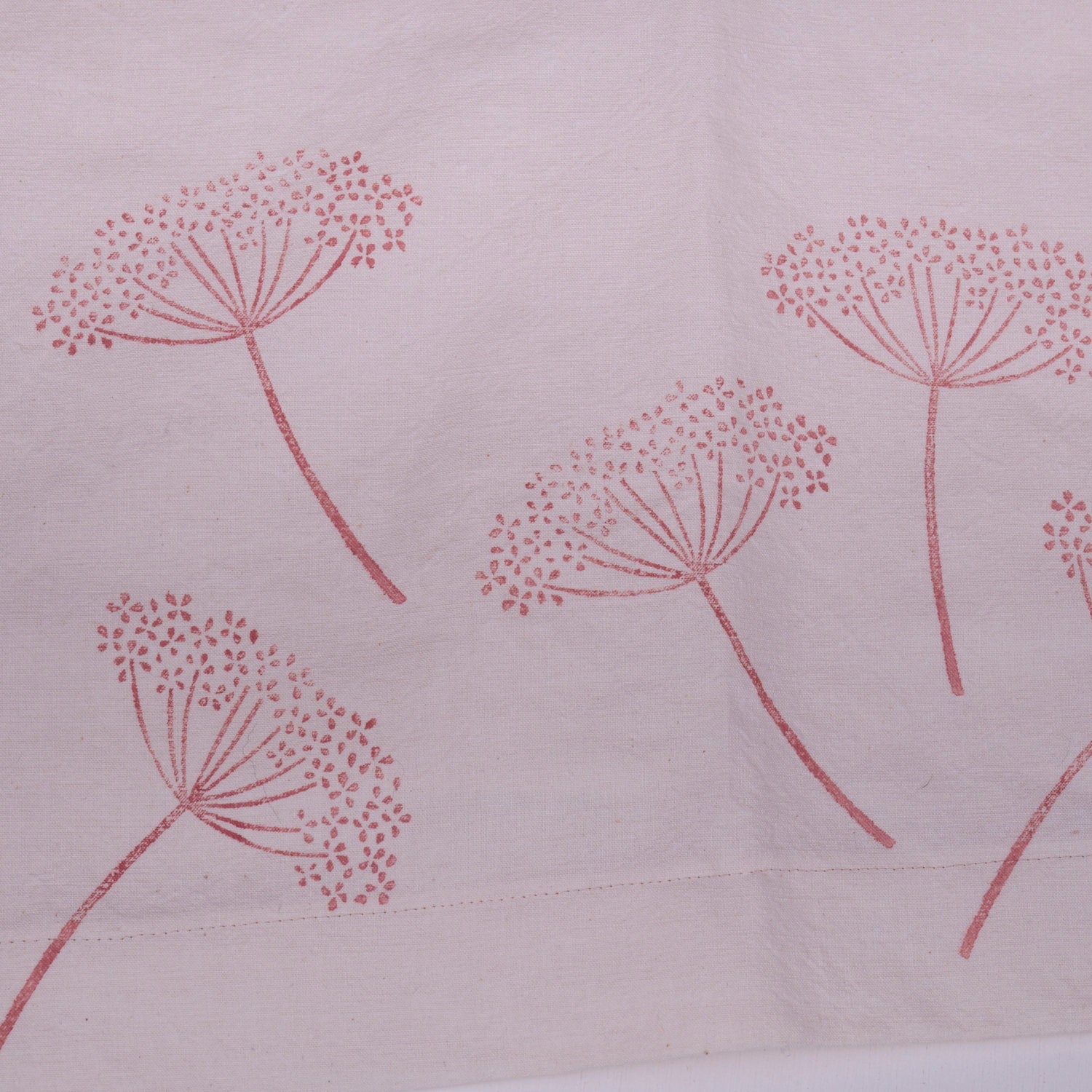 Hand Block Printed Linen Apron: Vintage French Style, Adjustable Neck