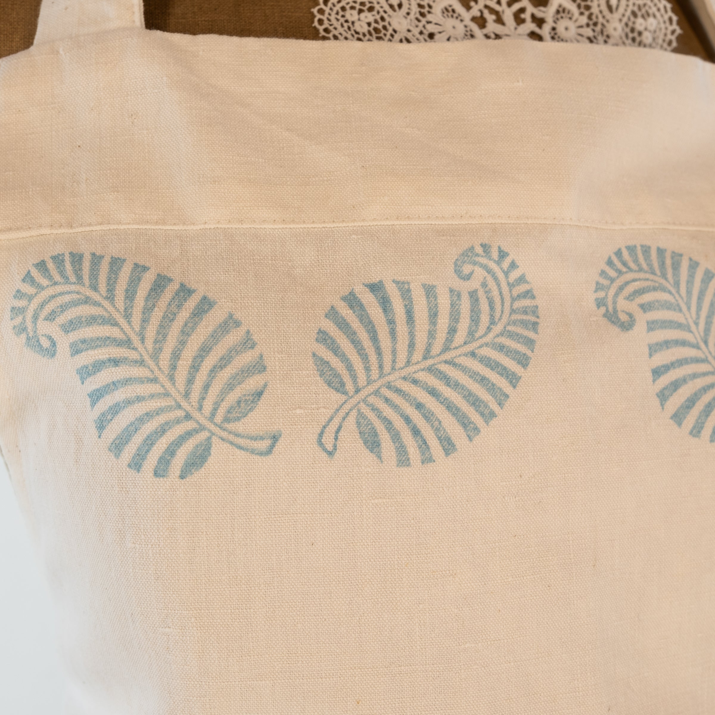 Hand Block Printed Linen Apron: Vintage French Style, Adjustable Neck -  for baking, cooking, gardening, chef's, gift, unisex, barbecue