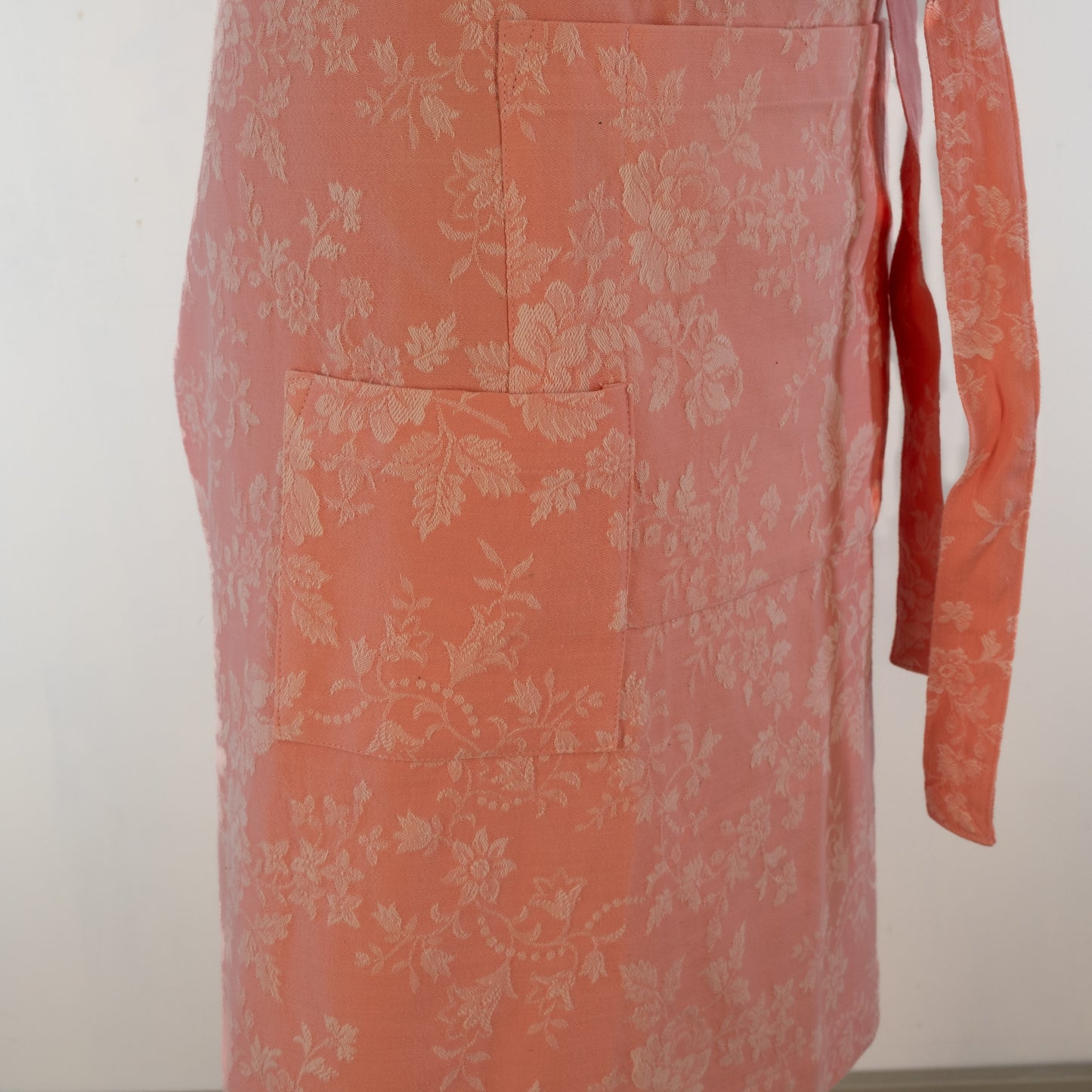 Large, pink ticking apron - for baking, cooking, gardening, chef's, gift, unisex, barbecue