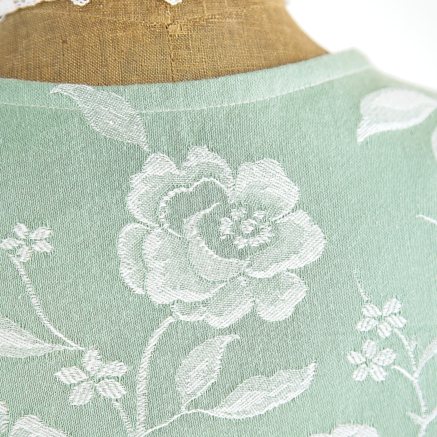 Sleeveless top in vintage French cotton damask, waistcoat, blouse, jacket, shirt, summer
