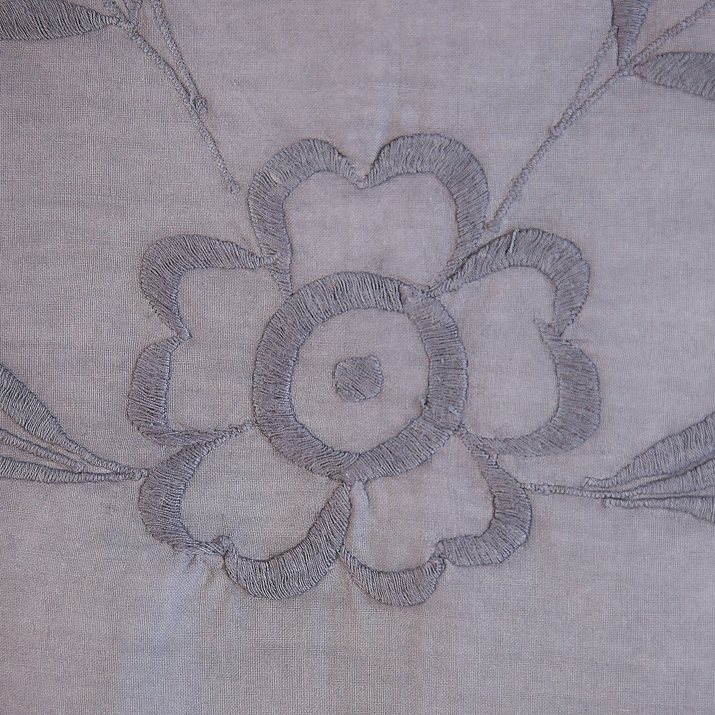 Sleeveless Top: hand dyed vintage embroidered cotton