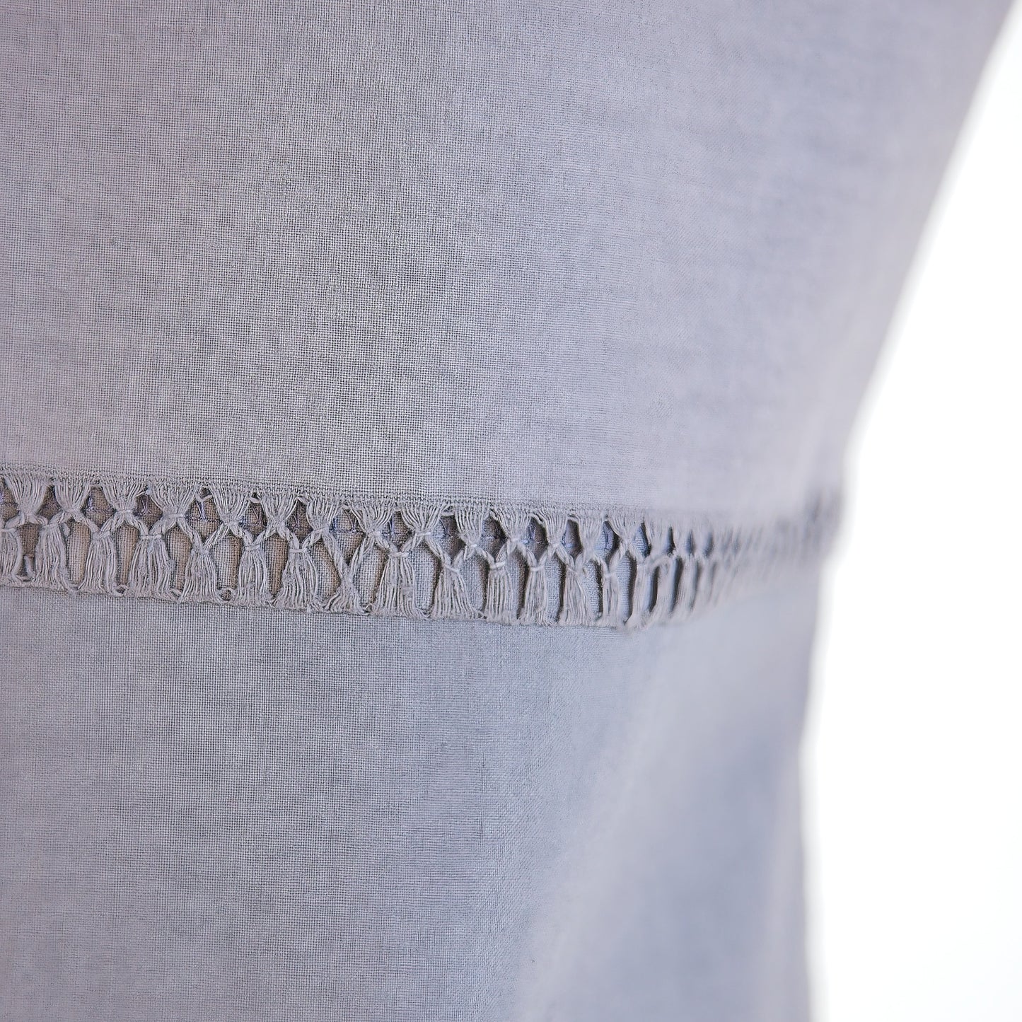 Sleeveless Top: hand dyed vintage embroidered cotton