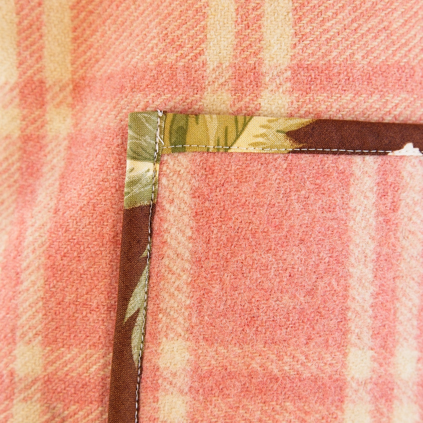 Sleeveless gilet; vintage French wool blanket and Sanderson chintz
