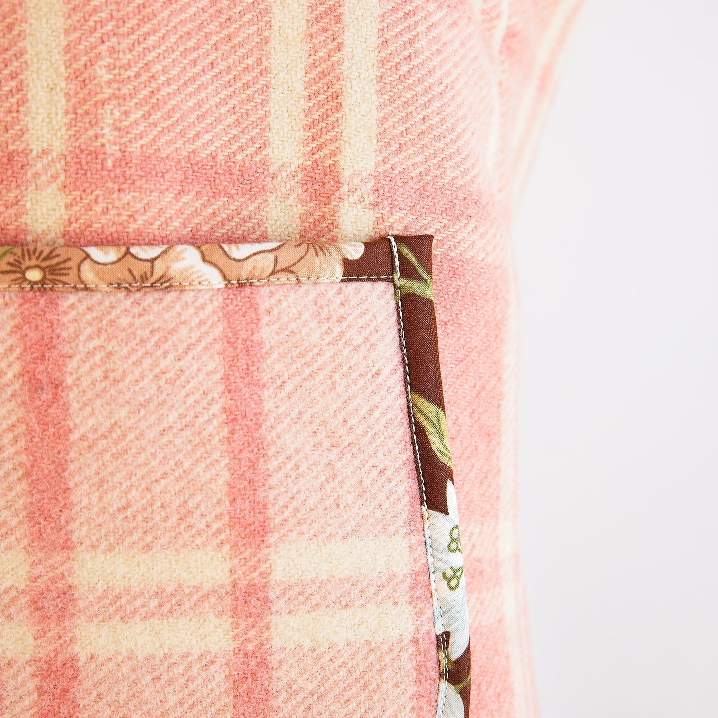 Sleeveless gilet; vintage French wool blanket and Sanderson chintz