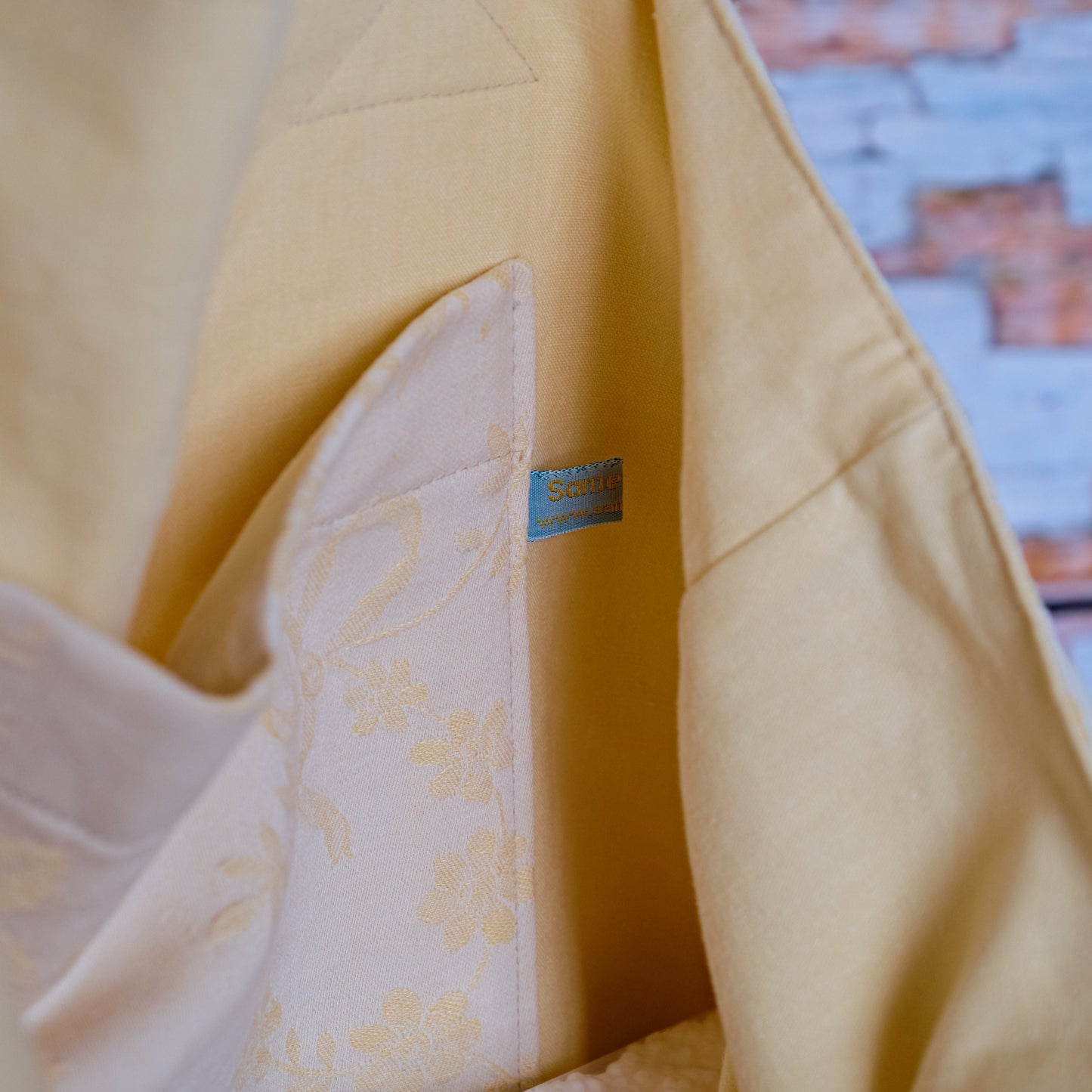 Extra Large Tote Bag: Antique French Damask & Linen