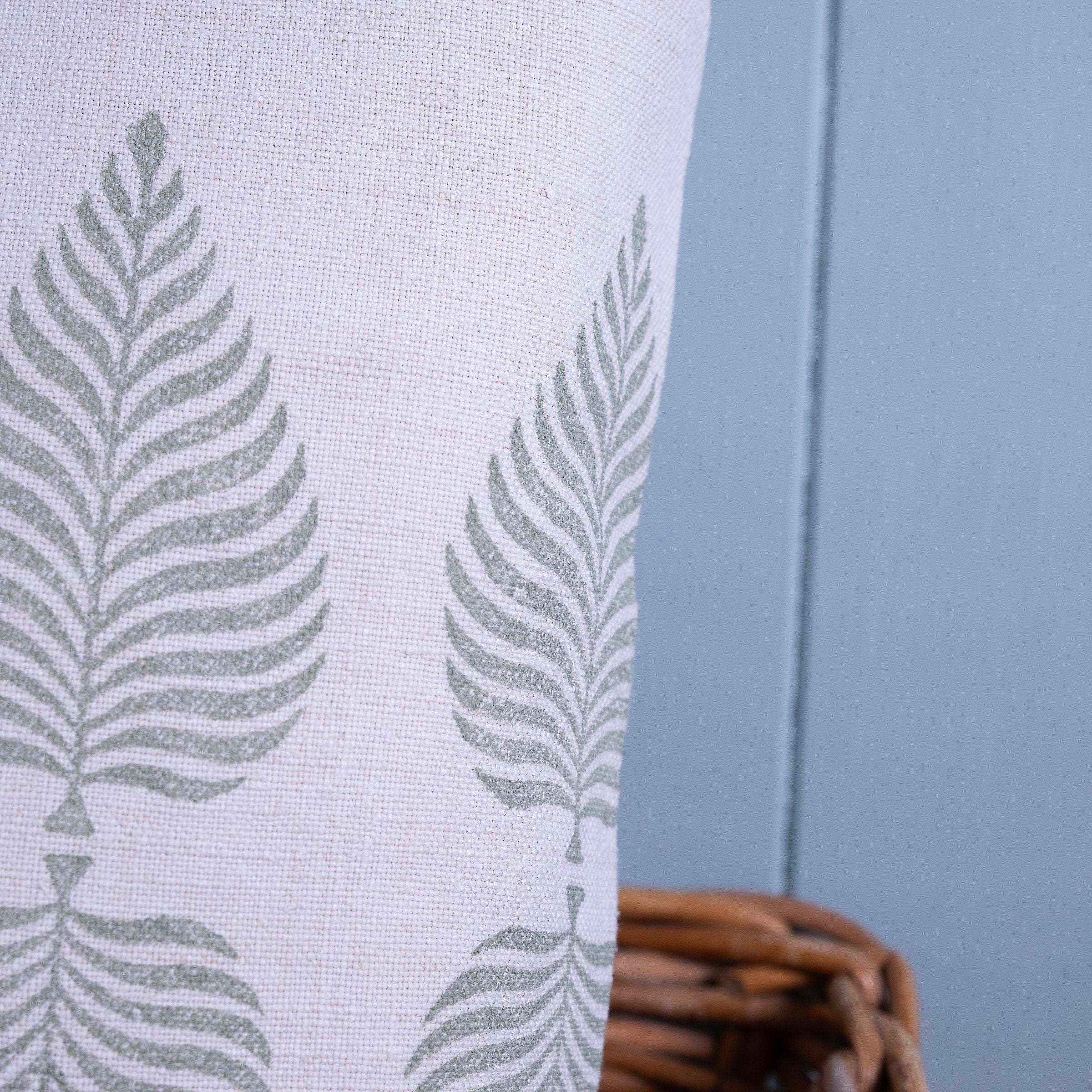 Handmade on antique hemp, block printed cushion cover