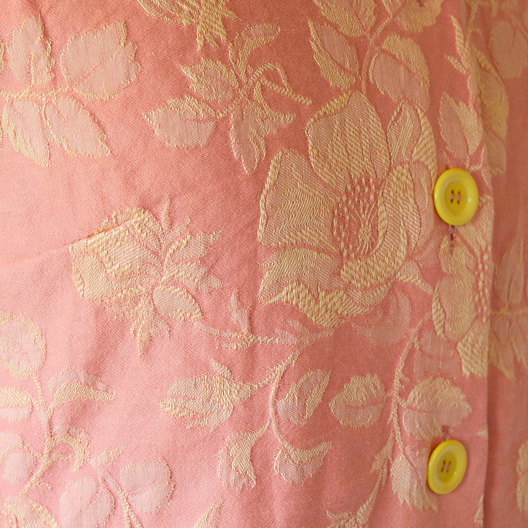 Sleeveless top in vintage French linen damask. Wear as waistcoat, blouse, jacket, shirt or sleeveles summer top