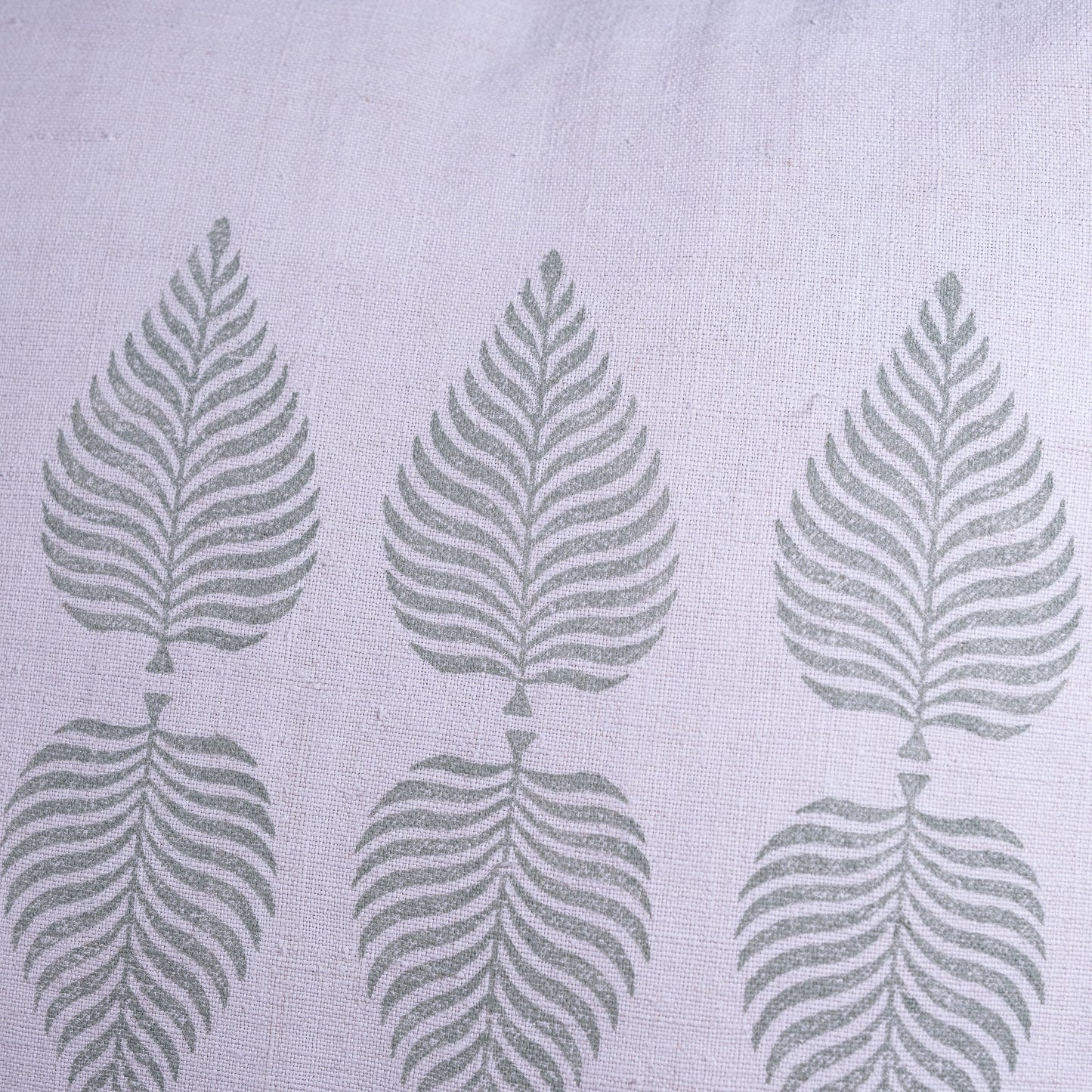 Handmade on antique hemp, block printed cushion cover