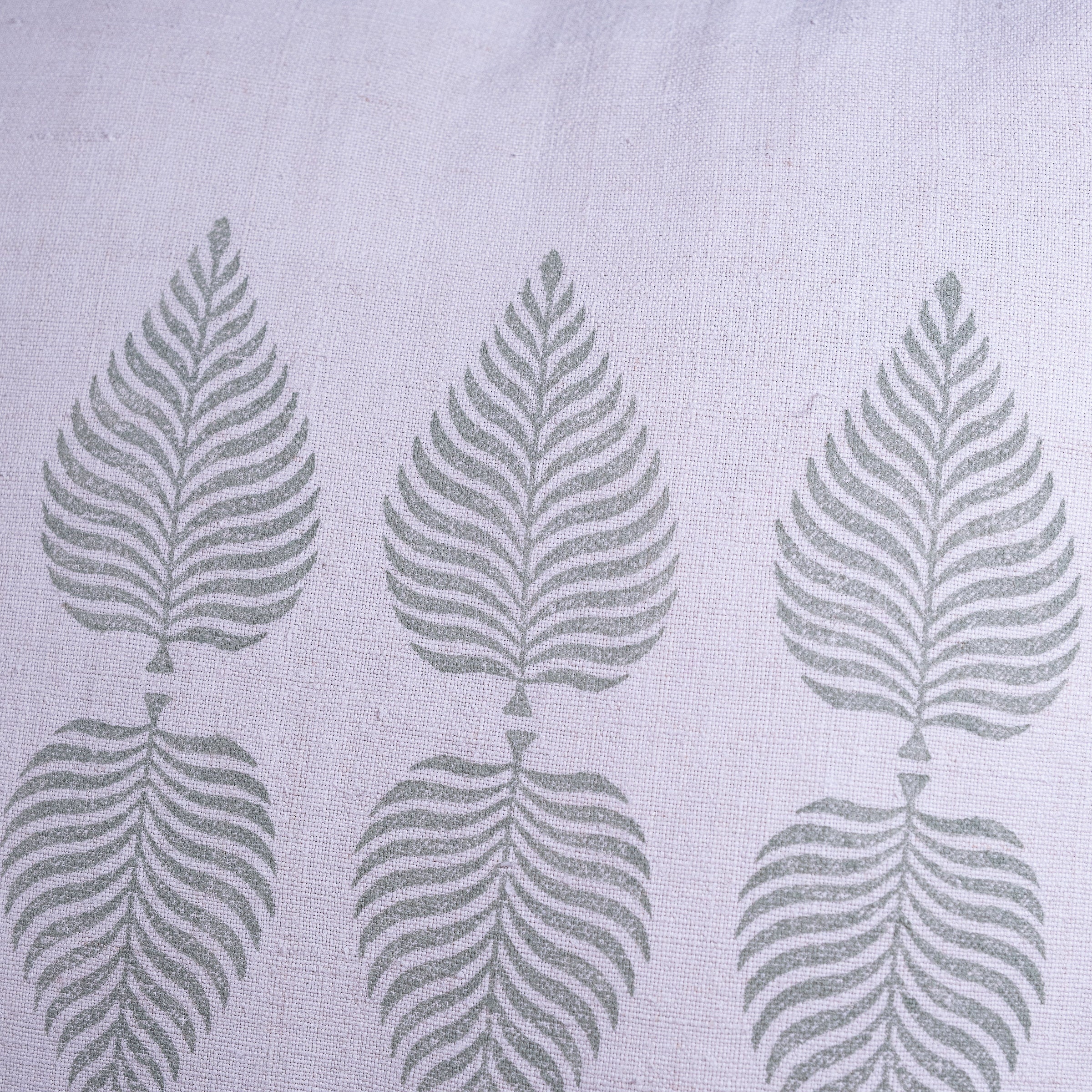 Handmade on antique hemp, block printed cushion cover